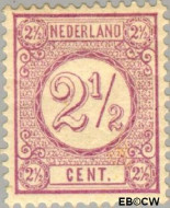 Nederland NL 0033 1876 Drukwerkzegels- cijfer Gebruikt 2½