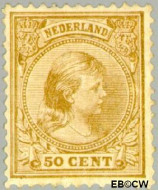 Nederland NL 0043 1891 Koningin Wilhelmina- 'Hangend haar' Gebruikt 50