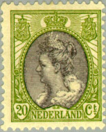 Nederland NL 0069 1899 Koningin Wilhelmina- 'Bontkraag' Postfris 20