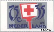 Nederland NL 1384b 1987 Rode Kruis- Activiteiten Gebruikt 75+35 - Img 1