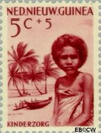 Nieuw-Guinea NG 45 1958 Papoea-kinderen Gebruikt 5+5
