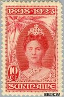 Suriname SU 105 1923 Regeringsjubileum Wilhelmina 1898-1923 Gebruikt 10