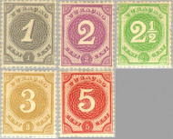 Curaçao CU -13#17 1889 Drukwerkzegel Ongebruikt