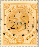 Curaçao CU --5 1873 Eerste emissie 12½ Ongebruikt