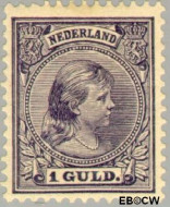 Nederland NL 0044 1891 Koningin Wilhelmina- 'Hangend haar' Gebruikt 100
