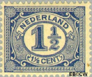 Nederland NL 0052 1908 Cijfer type 'Vürtheim' Postfris 1½