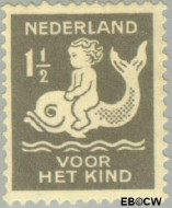 Nederland NL 0225 1929 Kind op dolfijn Gebruikt 1½+1½