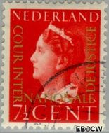 Nederland NL D20 1947 Cour Internationale de Justice Gebruikt 7½ - Img 1