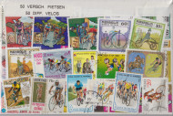 Postzegelpakket, 50 verschillende Fietsen
