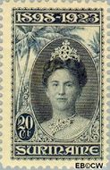 Suriname SU 106 1923 Regeringsjubileum Wilhelmina 1898-1923 Gebruikt 20