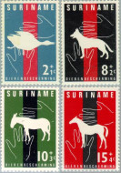 Suriname SU 390#393 1962 Dierenbescherming Postfris