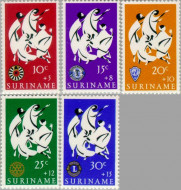 Suriname SU 453#457 1966 Service clubs Postfris