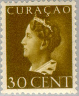 Curaçao CU 176 1947 Type 'Konijnenburg' 30 Gebruikt
