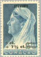 Curaçao CU 184 1947 Stichting N.I.W.I.N. 5+7½ op 15 Gebruikt