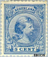 Nederland NL 0035 1891 Koningin Wilhelmina- 'Hangend haar' Ongebruikt 5