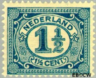 Nederland NL 0053 1913 Cijfer type 'Vürtheim' Postfris 1½