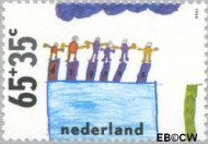 Nederland NL 1416 1988 Kindertekeningen Gebruikt 65+35 - Img 2