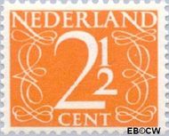 Nederland NL 462 1947 Cijfer type 'van Krimpen' Gebruikt 2½