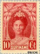 Suriname SU 118 1927 Gewijzigd jubileum-type Gebruikt 10