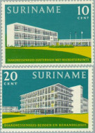 Suriname SU 388#389 1962 Opening ziekenhuis Postfris