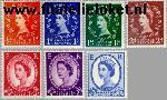Groot-Brittannië grb 318#324x  1959 Koningin Elizabeth Meervoudig- Grafiet  Postfris
