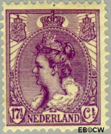 Nederland NL 0066 1906 Koningin Wilhelmina- 'Bontkraag' Ongebruikt 17½