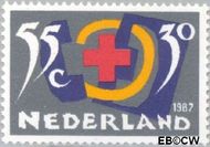 Nederland NL 1381 1987 Rode Kruis- Activiteiten Gebruikt 55+30 - Img 1