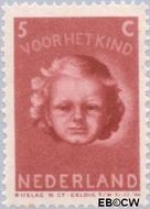 Nederland NL 446 1945 Kinderkopje Gebruikt 5+5
