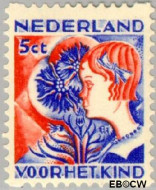 Nederland NL R95 1932 Kinderen en bloemen Gebruikt 5+3 - Img 2