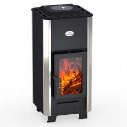 OFERTA VARA ( 10 Iulie - 15 August, in limita stocului) !!! - Soba canadiana VERTICAL - SEMINEU CU PLITA, 6kw, 100mc