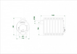 LICHIDARE STOC !!! - Soba canadiana -TORONTO CLASIC Tip 04, 35 Kw - 1000mc LICHIDARE STOC