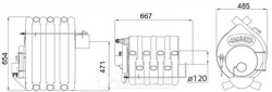 OFERTA VARA ( 10 Iulie - 15 August, in limita stocului) !!! - Soba Canadiana - CALGARY SEMINEU, Tip 00, 6Kw -100mc,