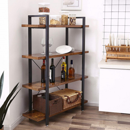 Biblioteca cu rafturi Industrial Bookshelf 105 x 33,5 x 138 cm (L x L x P) - Img 3