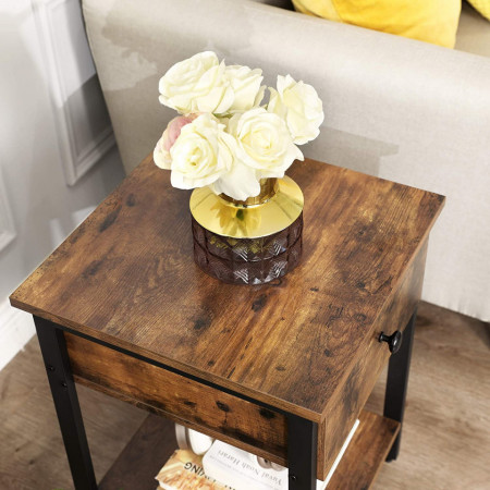 Noptiera cu sertar model Rustic 40x40x55 (L x l x h) - Img 4