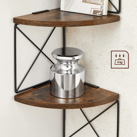 RAFT DE COLT CU 5 POLITE ZIG-ZAG INDUSTRIAL RUSTIC BROWN - Img 6
