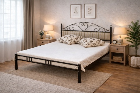 Pat „Trigo” – Eleganță din fier forjat și stofă premium | Colecția Heritag 140x200 cm - Img 2