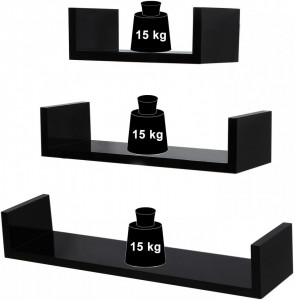 SET RAFT PERETE 3 BUCATI BLACK - Img 4