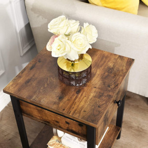 Noptiera cu sertar model Rustic 40x40x55 (L x l x h) - Img 4