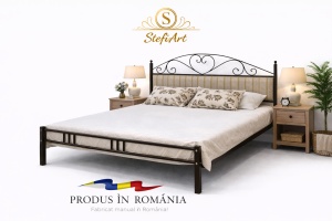 Pat „Trigo” – Eleganță din fier forjat și stofă premium | Colecția Heritage StefiArt 180x200 cm