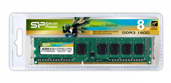 SILICON POWER 8GB, DDR3 1600Hz, Desktop
