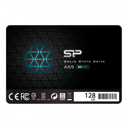 SSD SATA3 128GB 3D NAND SiliconPower A55 560/530Mbs, SP128GBSS3A55S25