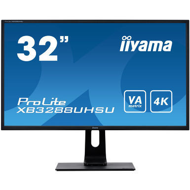 IIYAMA XB3288UHSU-B1 32’’ 4K VA monitor 3ms 178/178Signal input HDMI x2 (v.2.0) DisplayPort x1 (v.1.2) USB HUB x2 (v.3.0 (x1 charger)) HDCP, Headphone connector