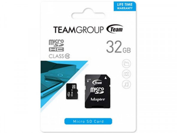 TEAM GROUP MICRO SDHC 32GB UHS-I +SD Adapter TUSDH32GCL10U03