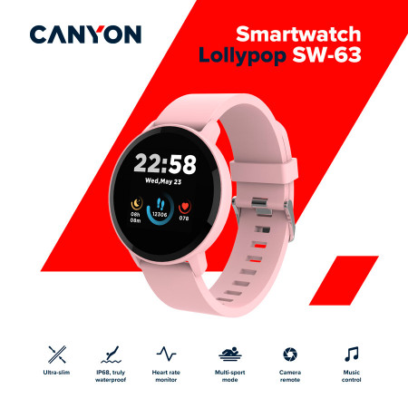 CANYON Smart watch CNS SW-63PP, pink