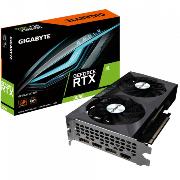 GIGABYTE NVidia GeForce RTX 3050 EAGLE 8GB 128bit GV-N3050EAGLE OC-8GD
