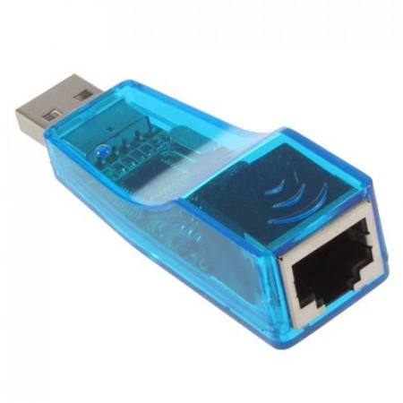 RED mrežni adapter USB 2.0 (muški) na RJ-45 (ženski) plavi