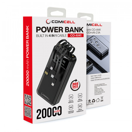 Power bank COMICELL CO-A141 4in1 20000mAh 2.1A crni