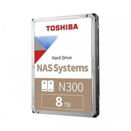 TOSHIBA 8TB 3.5'' SATA III 7.200rpm HDWG180XZSTA N300 series