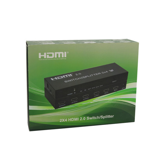 Adapter HDMI razdelnik (splitter) 2 na 4 (4Kx2K)