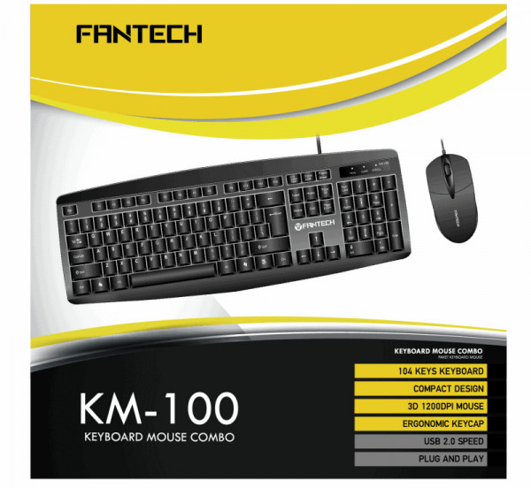Combo mis i tastatura Fantech KM-100 crni